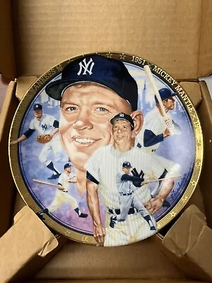 1992 Hamilton Collection The Legendary Mickey Mantle  Limited Edition Plate • $33.11