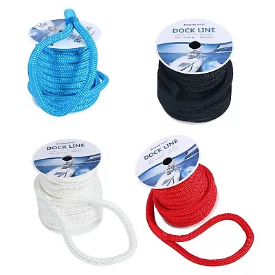 3/4 Inch 50 FT Double Braid Nylon Dock Line Mooring Rope Double Braided - AM ESA • $42.99