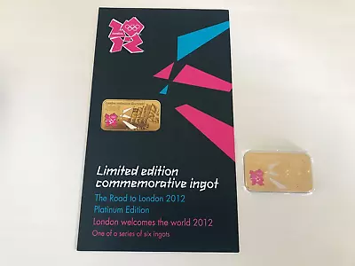 2012 Limited Edition Commemorative Olympics Gold Layered Ingot ~ London 2012 • £34.50