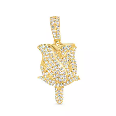 Rose - Yellow Gold Diamond Flower Pendant | 1.00CTW | 14K • $2500
