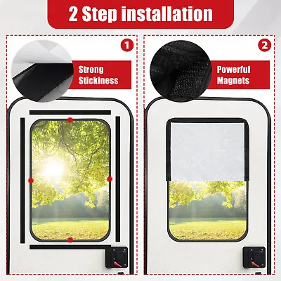 $12.30 • Buy RV Door Window Shade Oxford Cloth RV Blackout Window Cover Foldable Portable ⌒
