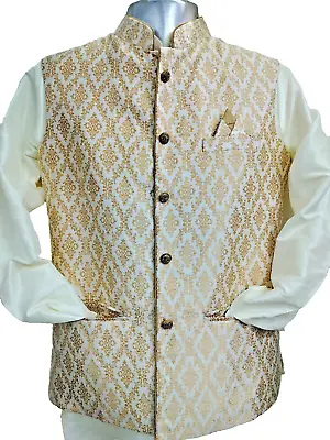 Indian Traditional Nehru Jacket For Men’s Party Wear Waistcoat-Blazer-Beatles  • £45