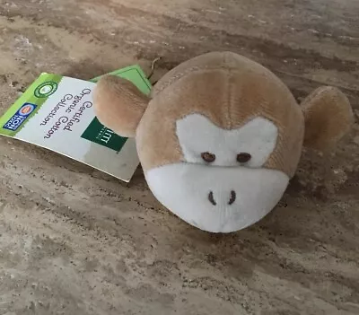 MiYim Simply Organic Baby Brown Monkey Head Toy Topper New NWT • $9.95