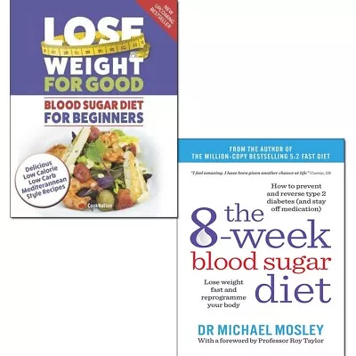 Blood Sugar Diet For Beginners 8-Week Blood Sugar Diet 2 Books Set Pack NEW • £12.99