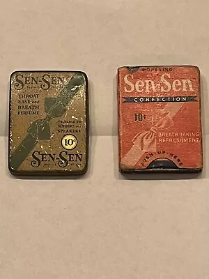 Vintage 10c Sen-Sen Medicine Tin And 10c Sen-Sen Box • $7.99