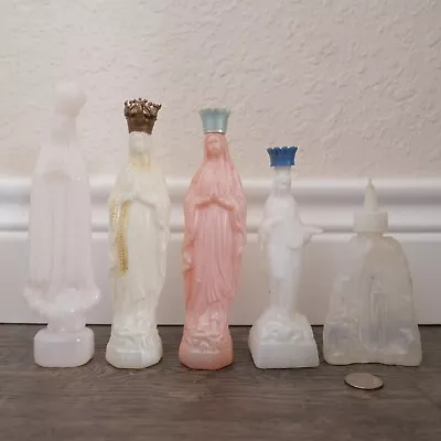VTG Holy Water Plastic Bottle Blessed Mother Mary Lot  Of 5 !!! • $49.99