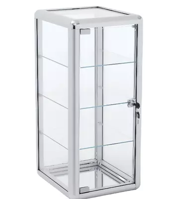 Single-Door Aluminum Glass Cabinet For Retail  Ideal For Merchandise Silver • $139