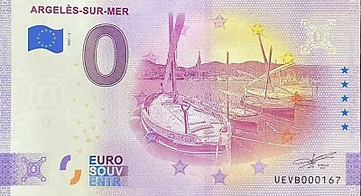 Ticket 0 Euro Argeles On Sea Boats France 2021 Number Various • £5.46