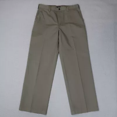 St. John's Bay Men's Chino Pants Size 34x32 Straight Leg Brown Khaki Pockets • $14.88