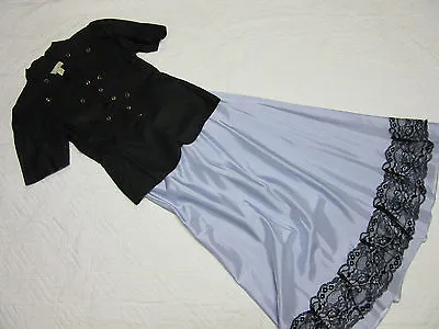 VICTORIAN Black Jacket Skirt Costume Size 10 Theater Edwardian Dickens Theater • $62