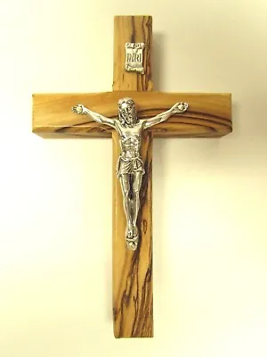 Olive Wood Crucifix Hanging Wall Cross From Holy Land - Bethlehem Jerusalem • $10.95