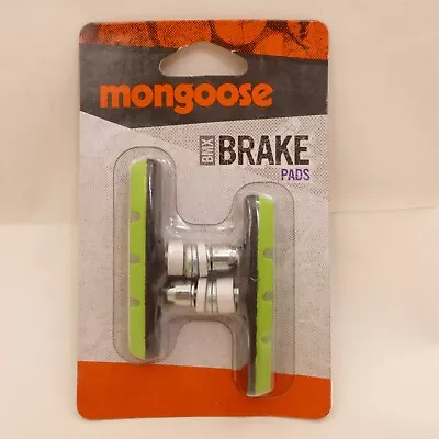 New GREEN Mongoose BMX Bicycle BRAKE PAD SET Linear Pull 2 PADS • $10