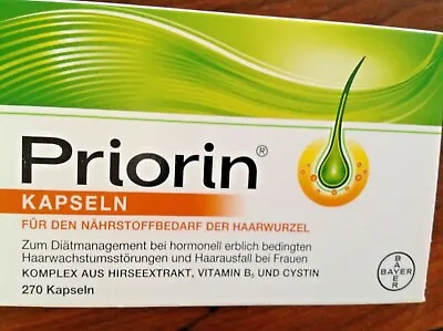 Germany PRIORIN 270 CAPS Hair Loss Treatment Regrowth Vitamins 2025 FREE SHIP • £138.94