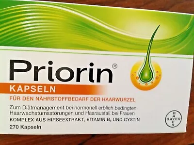 £129.96 • Buy JUMBO Box PRIORIN 270 CAPS Hair Loss Regrowth Vitamin Supplement 2024 FREE SHIP
