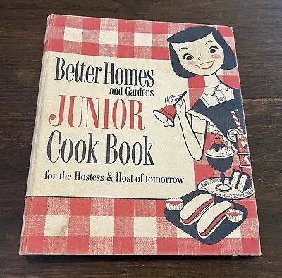 Vintage First Edition 1955 Better Homes And Gardens Junior Cookbook Red & White • $17.99