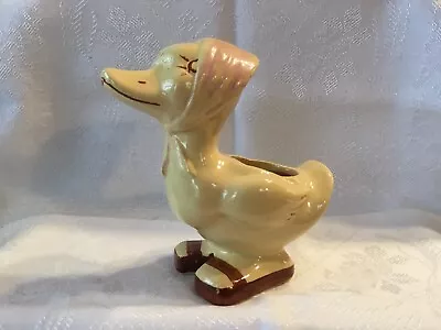 Vintage ~ USA NSC Yellow Girl Duck Planter Art Pottery ~ Cute! • $14.99