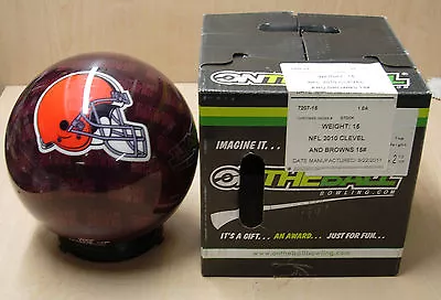 = 15# NIB Bowling Ball OTB Viz-A-Ball Rare 2010 NFL Cleveland BROWNS • $200