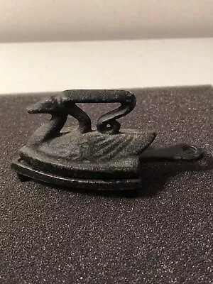 Vintage Robert Emig Cast Iron Miniature Swan Sad Iron And Trivet • $15