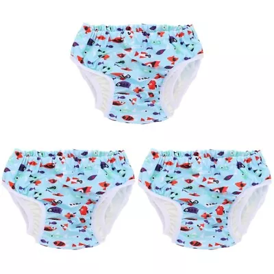  3 PCS Toddler Swim Diapers Baby Training Pants Bathing Suit Boy • £18.65