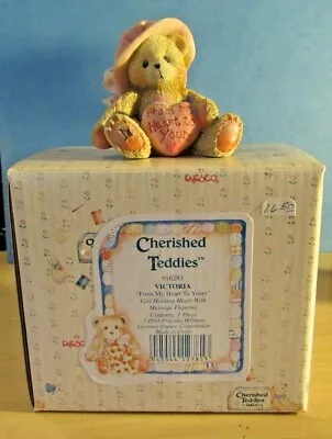 Cherished Teddy Figurine Victoria 1993 From My Heart To Yours Orig Box 916293 • $12.99