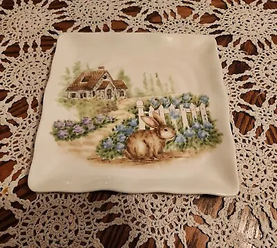 Maxcera Garden Rabbit Square Salad Plate • $10.99