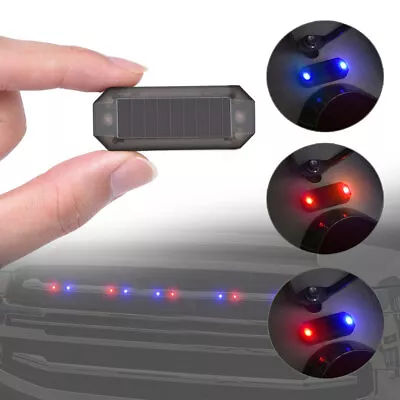 Car Solar LED Mini Warning Light Ride Tail Light Anti-rear Strobe Warning Lights • $2.96