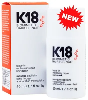 Authentic K18 Leave In Hairscience Molecular Repair Hair Mask 1.7 Floz / 50ml • $15.99