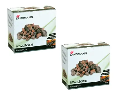 £17.77 • Buy 2 X 3kg Landmann Lava Rock Pack Gas Barbecues Replacement BBQ Camping 6kg