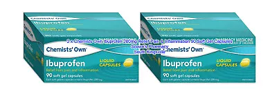 2 X Chemists Own Ibuprofen 200mg Relief Pain & Inflammation 90 Soft Gel Capsules • $36.95