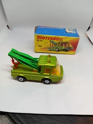 Vintage Matchbox Superfast  74 Green Toe Joe Tow Truck 1972 BOXED . • £5