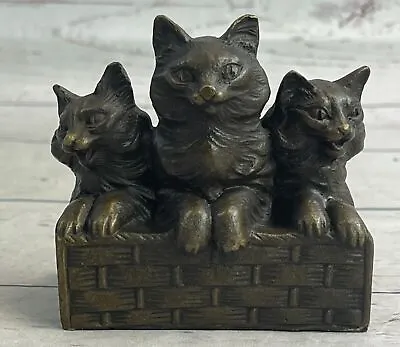 Art Deco Vienna Bronze Cat Cats Bronze Sculpture Collector Edition Artwork • $74.50