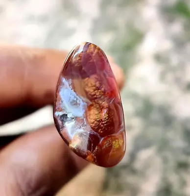 Natural AAA Mexican Fire Agate Preform Polished Cabochon Gemstone Size 21x12 Mm. • $29.99