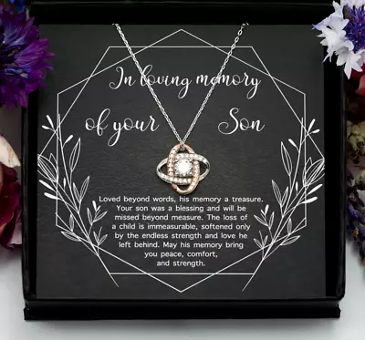 Loss Of A Son Memorial Necklace For Mother Deceased Child Sympathy Jewelry Gift • $35.97