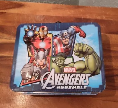 Marvel Avengers Leakproof Durable Lunchbox Clean Unique Tin Metal Work School. • $11.99
