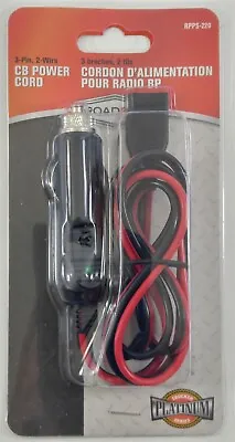 RoadPro RPPS-220 3-Pin CB/HAM Radio Replacement Power Cord W/ Lighter Plug • $10.59