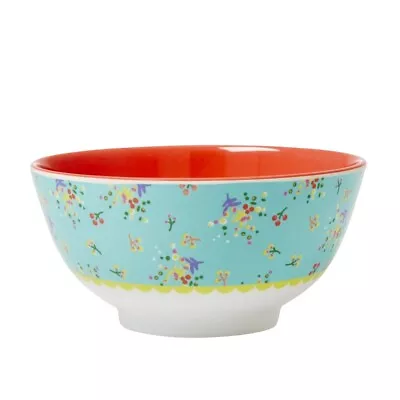 RICE Melamine Bowl In Aqua Flower Print • £8.50