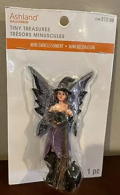 Ashland Halloween Tiny Treasures Witch Fairy W/Black Cat Village Accessory 2021 • $4.99