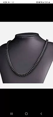 Mens Black Stainless Steel Necklace  • $11.95
