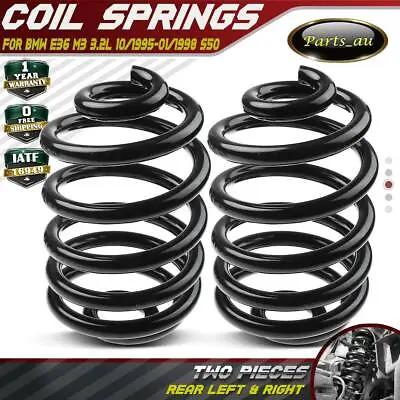 2x Rear Left & Right Coil Springs For BMW E36 M3 3.2L 10/1995-01/1998 S50 B32 • $80.99