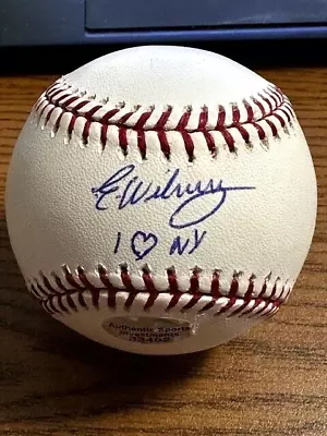ENRIQUE WILSON SIGNED AUTOGRAPHED OML BASEBALL!  Yankees Indians!  I LOVE NY! • $39.99
