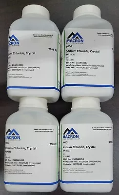 Macron 7581-12 Sodium Chloride Crystal AR ACS Reagent Grade 500g X 4 Bottles • $100