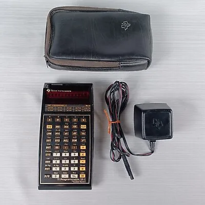 $100 • Buy Texas Instruments TI-58C Calculator Programmable W/ Charger & Case Vintage