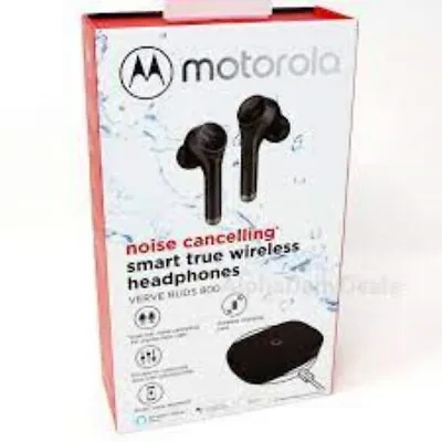 Motorola Noise Cancelling Smart True Wireless Headphones Verve Buds 800 - Black • $34.97
