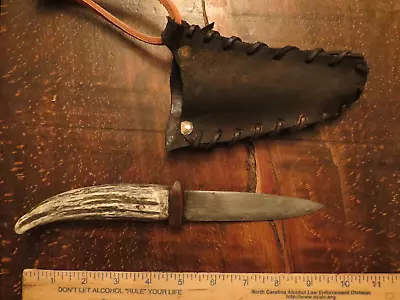 Old Handmade Indian-mountainman Hunting Knife And Sheath • $26.99