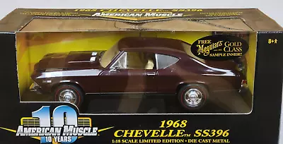 ERTL 1/18 - 1968 CHEVELLE SS396 New (Burgundy - 36382) • $119.99