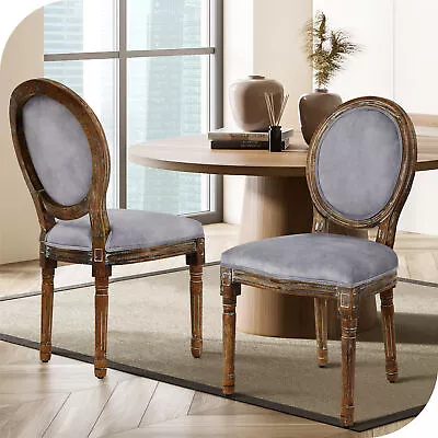 Side Chairs 37  Upholstered Kitchen & Dining Room Elegant Armless Chair Set Of 2 • $149.99