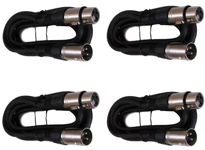 4 Pack 15FT Premium XLR 3Pin Male Female Mic Microphone Mixer Audio Cord Cable • $24.95