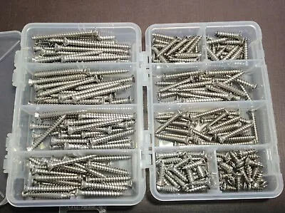 250pc GM #8 W/#6 Phillips Oval Head Stainless Garnish Moulding Screws Assortment • $67.99