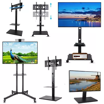 32 42 55 65 70  Floor TV Stand Table Top Mount Bracket For Samsung LG Sony Bush • £56.99