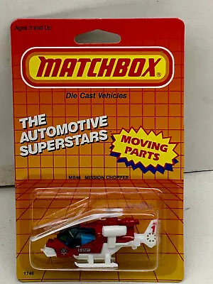 1987 Matchbox Superfast #46 Sd Sheriff Police Mission Chopper Helicopter Air 1 • $9.99